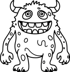Fototapeta premium Monster coloring pages