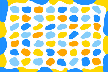 カラフルな流体シェイプのイラストセット