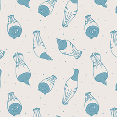 CUTE DOVES ARE EATING TOGETHER PATTERN DESIGN