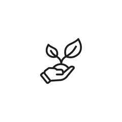 Environmental sustainability simple symbol. Editable stroke