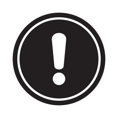 Alert icon. Warning sign and symbol. Exclamation mark in circle.