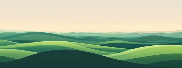 Obraz premium Abstract Organic Green Line Wallpaper Background. Spring and Summer Vibes with Dynamic Green Field Minimalist Illustration. Creative Concept for Graffiti, Advertising, Gift Wrapping, and Web Design. A
