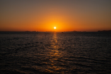 sunset over the sea