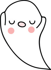 cartoon ghost in Halloween festival 