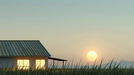 Visualization of climate change adaptation strategies for vulnerable communities, emphasizing resilience-building and community empowerment. Illustration, Image, , Minimalism,