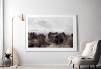 picture apartment indoor furniture room white interior interior decoration frame modern image poster mockup minimalist frame poster beautiful