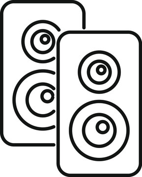 black speakers audio equipment clip art preview
