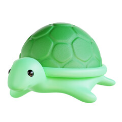 Fototapeta premium 3d Green sea turtle with a beautiful shell and striking black eyes in a natural habitat. Perfect for educational materials or environmental designs.