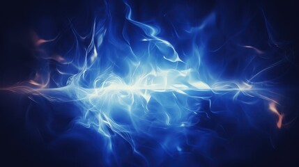 A striking visual of a dynamic blue electric current in a dark space, capturing the essence of powerful energy and electricity.