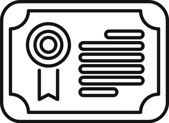 Official certificate featuring ribbon with round element emphasizing achievement