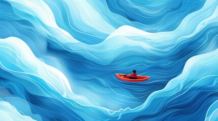 Fototapeta premium Stunning watercolor art depicting the Ganges River on Ganga Saptami for a spiritual touch.