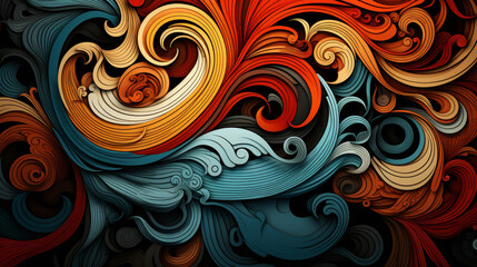 Fototapeta premium Explore the beauty of stylized Zentangle patterns in these detailed illustrations, featuring intricate designs and earth tones.