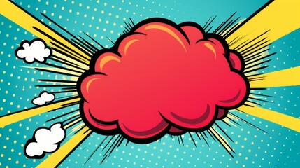 Vibrant comicstyle BOOM speech bubble design.