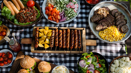 Fototapeta premium barbecue grill in the garden