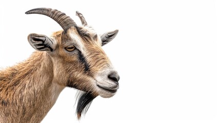 Fototapeta premium A goat isolated on a white background