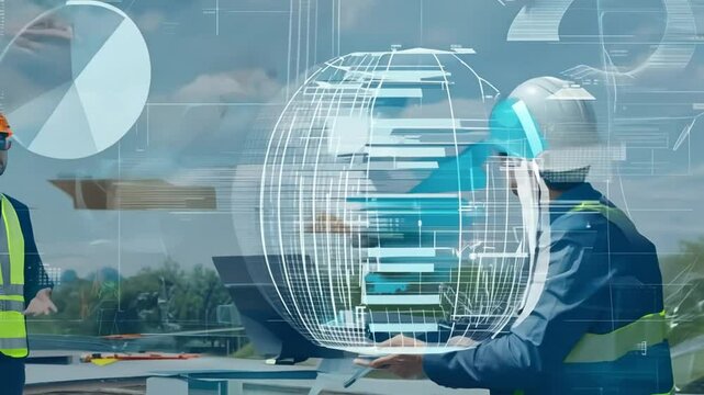Engineers Using Augmented Reality for Construction Planning Generative AI