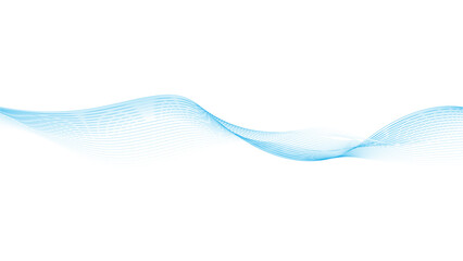 Obraz premium Blue wave lines on white background. Abstract blue wave lines on transparent background. Abstract blue wave lines pattern for banner, wallpaper background.