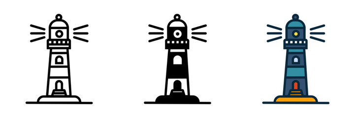 The Lighthouse icon symbolizes guidance and safety, ideal for marine websites, navigation blogs, and coastal-themed projects.
