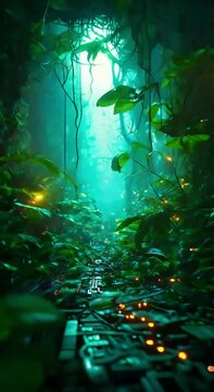 forest scene with trees nature tropical green travel