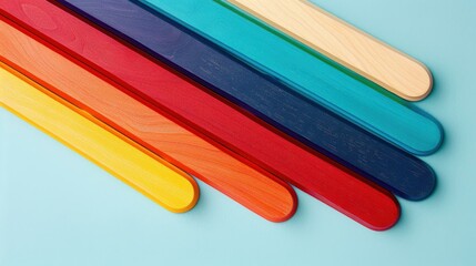 Assistive reading tools for dyslexia with colorful highlight bookmarks on light blue background.