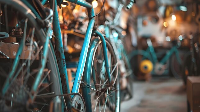 Eco-Friendly Bike Repair Workshop Promotes Sustainable Transportation Solutions - Powered by Adobe