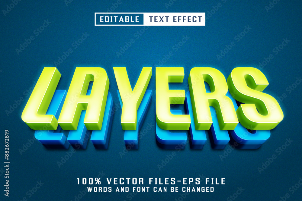Poster layer editable text effect