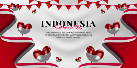 Indonesia independence day banner