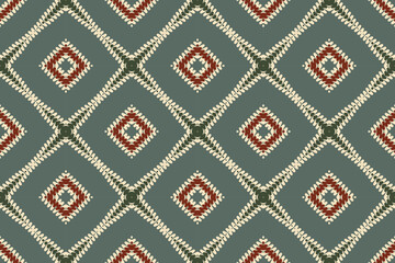 Tile Pattern Portuguese, Traditional Ethnic Ikat, Aztec Abstract Vector Pattern, Seamless Pattern in Tribal, Folk Embroidery and Mexican Style.