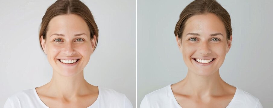 Before and after results of Platelet-Rich Plasma facial treatment, Skin transformation, Visible improvement