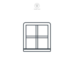 Window Icon symbol vector illustration isolated on white background