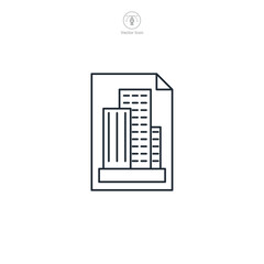 Building Plan, Architecture Icon symbol vector illustration isolated on white background