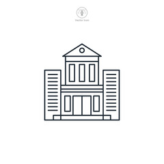Building Icon symbol vector illustration isolated on white background