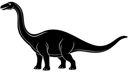 Apatosaurus silhouette vector illustration 
