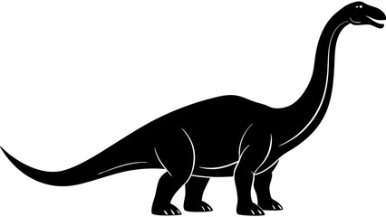 Apatosaurus silhouette vector illustration   © Sumondesigner_42