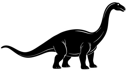 Apatosaurus silhouette vector illustration 
