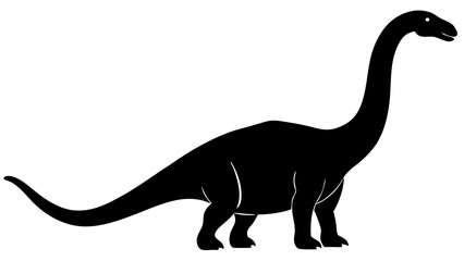 Apatosaurus silhouette vector illustration 
