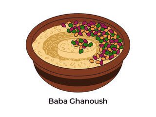 baba ganoush is eastern mediterranean appetizer food healthy delicious cuisine