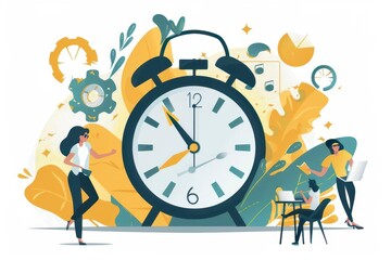 Execution and Accomplishment, precise planning, flat design illustration
