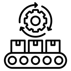 Manufacturing Process  Icon Element For Design