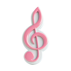 Fototapeta premium treble clef on white background