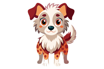 Captivating Dalmatian Dog in Pop Art Chaabi Anime Style Vector Illustration