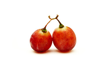 Close-up Red Grape Fruit, isolated on white background