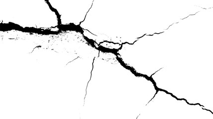 crack concrete white wall or Cement wall background. old wall background, a black and white vector of a cracked wall texture background.