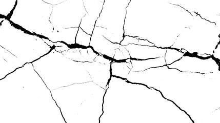 Earth cracks texture on isolated vector background. black lightning bolts. Earth crack.	