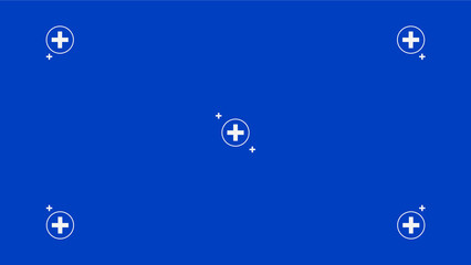 Blue screen background, VFX motion tracking markers. Art design blue screen backdrop template. Abstract concept video footage replacement tracking markers element.