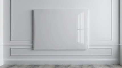 Fototapeta premium White board hanging on wall. Generative AI