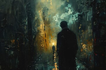 creates a dramatic and atmospheric image, with the smoker shrouded in darkness and mystery.