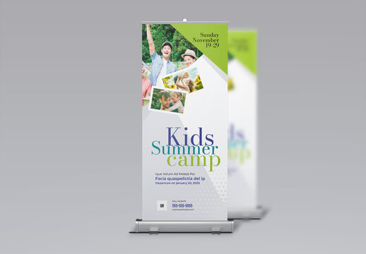 Kids Summer Camp Rollup Signage