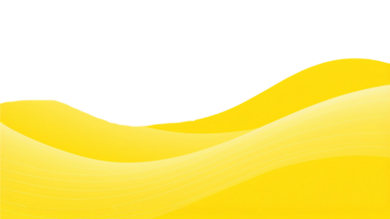 Yellow simple streamlined texture The background is transparent