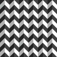 seamless repeating pattern of 3d style zig zag broken lines in black and white